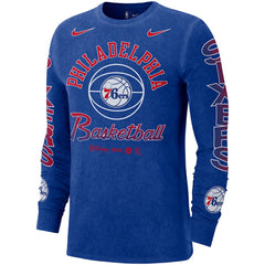 Philadelphia 76ers Courtside Retro Elevated Long Sleeve T-Shirt Discount