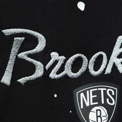 Brooklyn Nets Women's Courtside Splatter Cropped T-Shirt On Sale