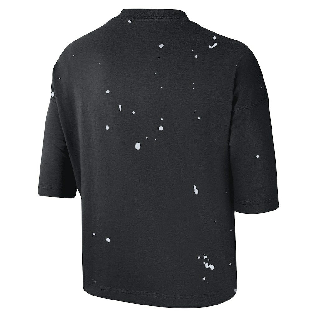 Brooklyn Nets Women's Courtside Splatter Cropped T-Shirt On Sale
