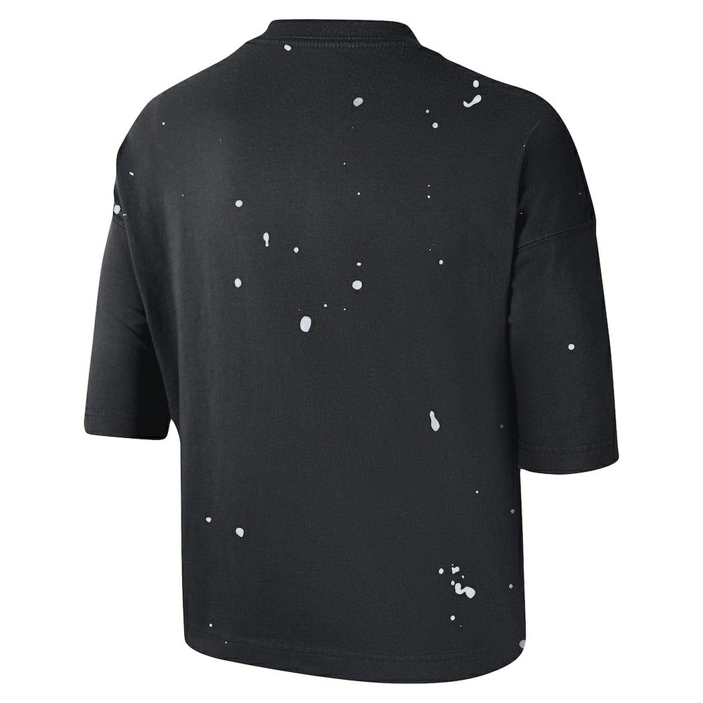 Brooklyn Nets Women's Courtside Splatter Cropped T-Shirt On Sale