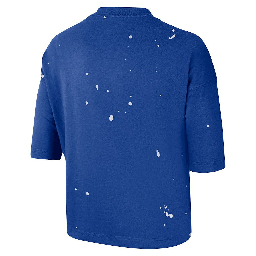 Philadelphia 76ers Women's Courtside Splatter Cropped T-Shirt Discount
