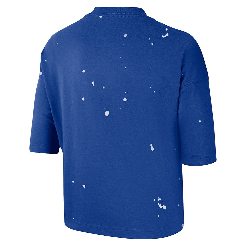 Philadelphia 76ers Women's Courtside Splatter Cropped T-Shirt Discount