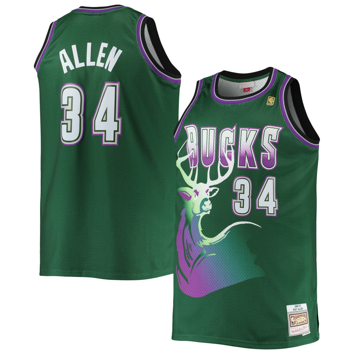 Ray Allen Milwaukee Bucks Big & Tall 1996/97 Hardwood Classics Swingman Jersey Online