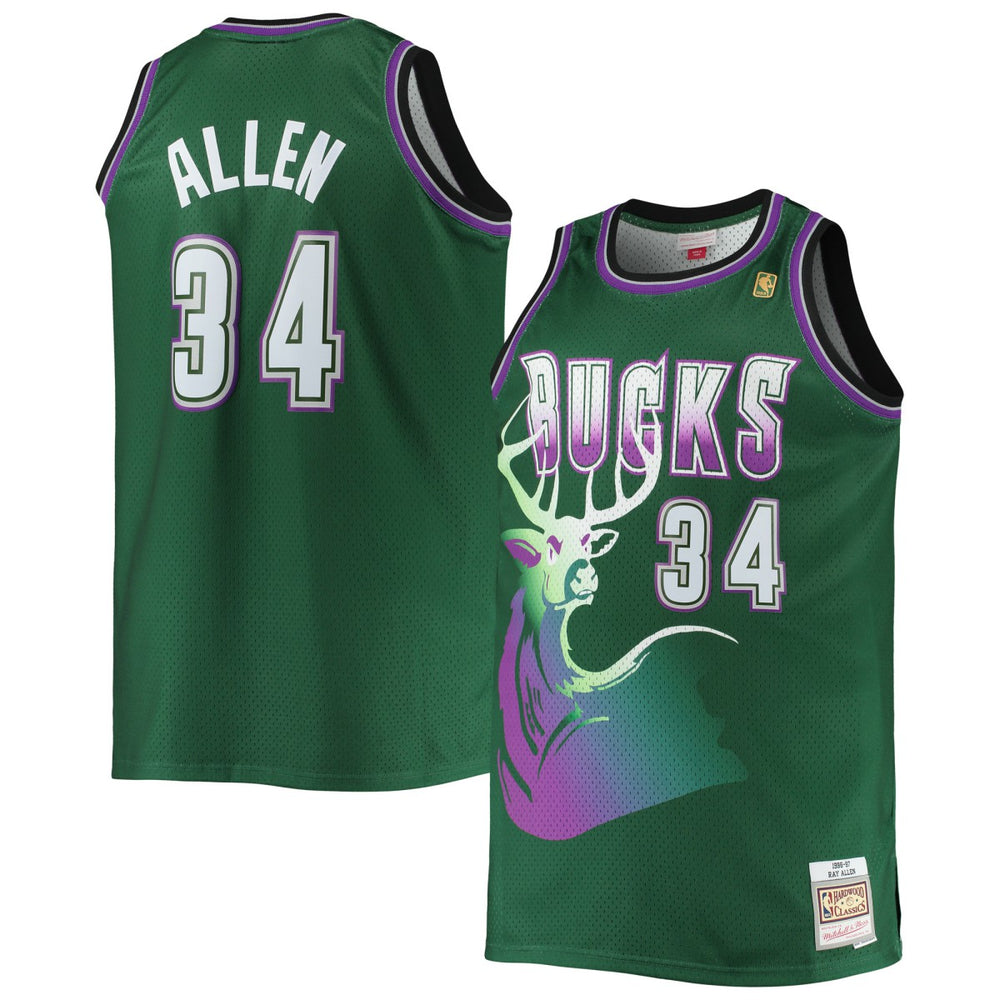 Ray Allen Milwaukee Bucks Big & Tall 1996/97 Hardwood Classics Swingman Jersey Online