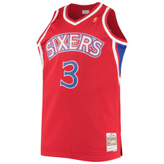 Allen Iverson Philadelphia 76ers 1996/97 Big & Tall Hardwood Classics Swingman Jersey For Sale