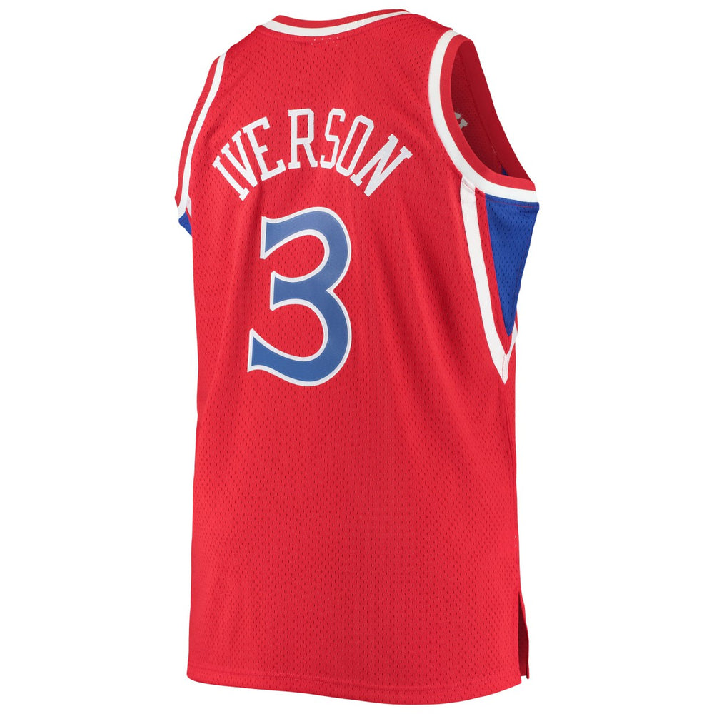 Allen Iverson Philadelphia 76ers 1996/97 Big & Tall Hardwood Classics Swingman Jersey For Sale