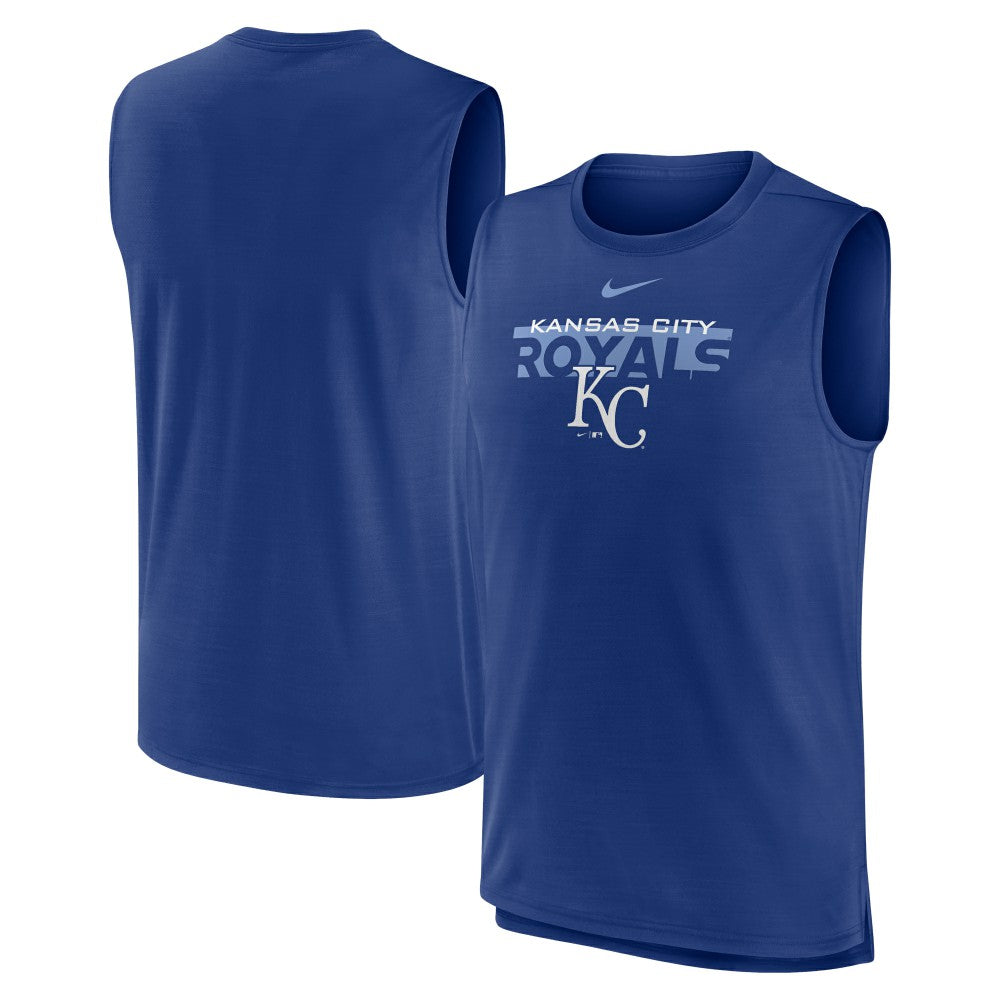 Kansas City Royals Nike Knockout Stack Exceed Performance Muscle Tank Top -Royal | MLB Online