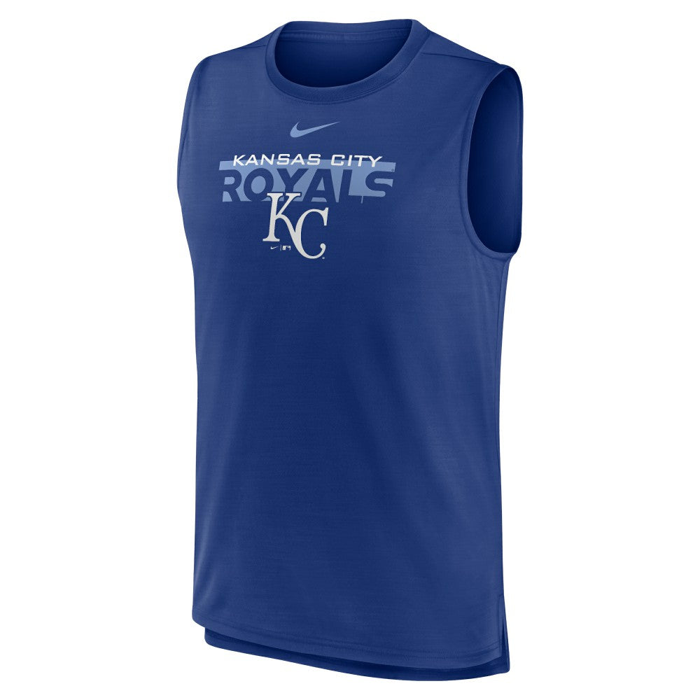 Kansas City Royals Nike Knockout Stack Exceed Performance Muscle Tank Top -Royal | MLB Online
