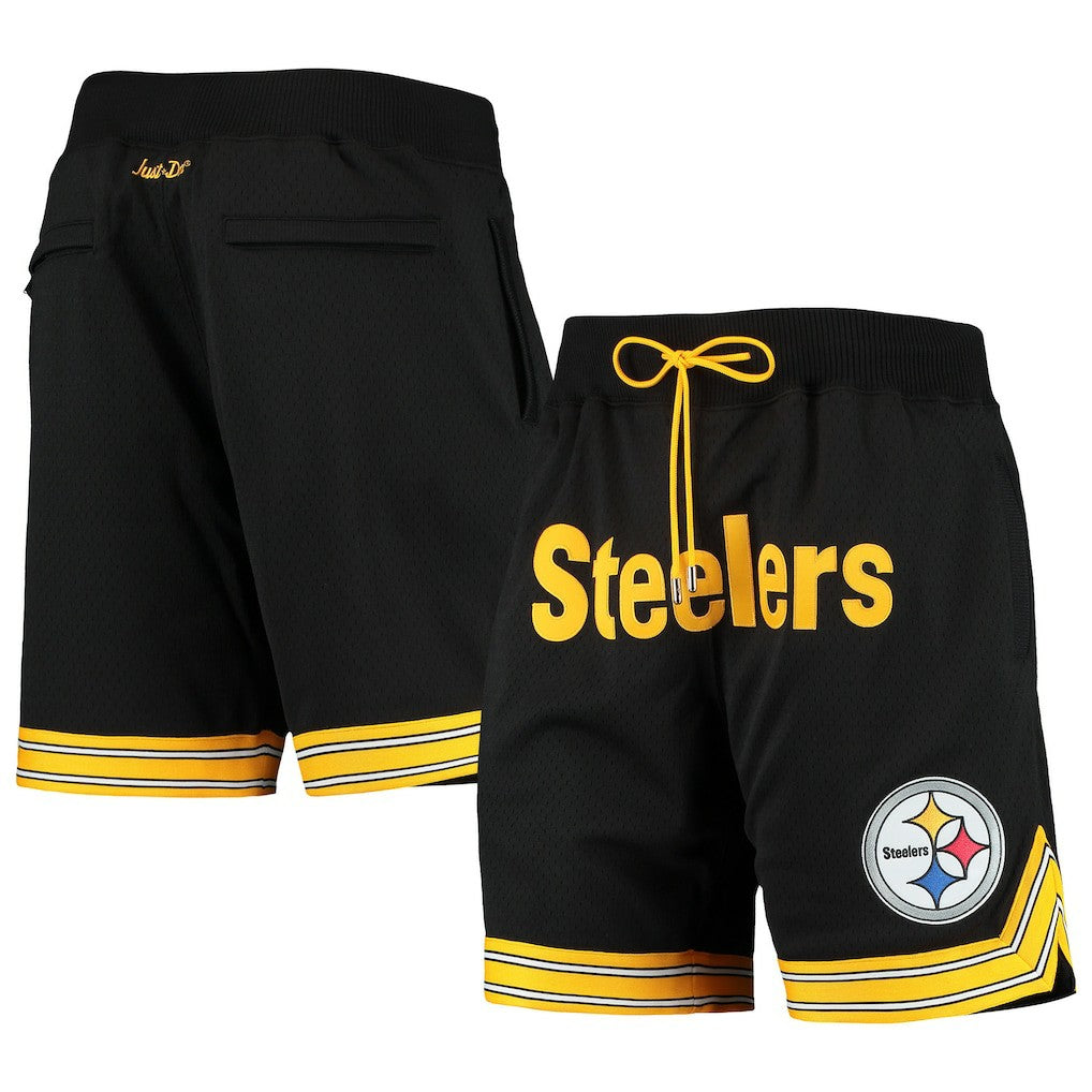 Pittsburgh Steelers Mitchell & Ness Just Don Gold Rush Shorts