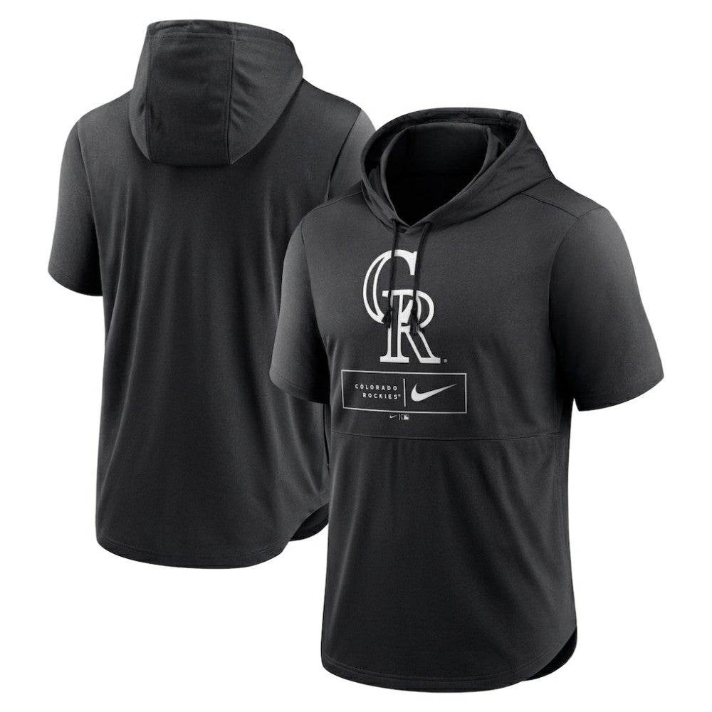 Colorado Rockies Nike Lockup Performance Short Sleeve Lightweight Hooded Top | MLB Near me