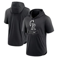 Colorado Rockies Nike Lockup Performance Short Sleeve Lightweight Hooded Top | MLB Near me