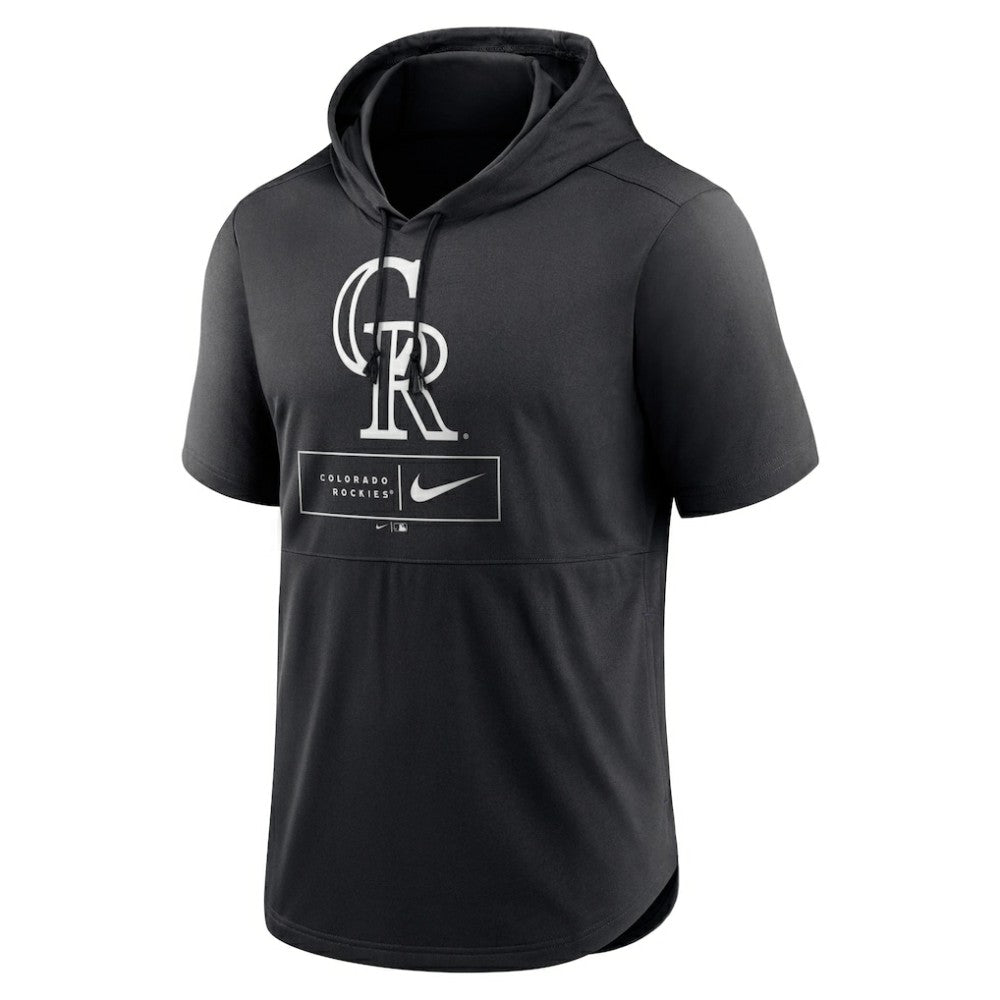 Colorado Rockies Nike Lockup Performance Short Sleeve Lightweight Hooded Top | MLB Near me