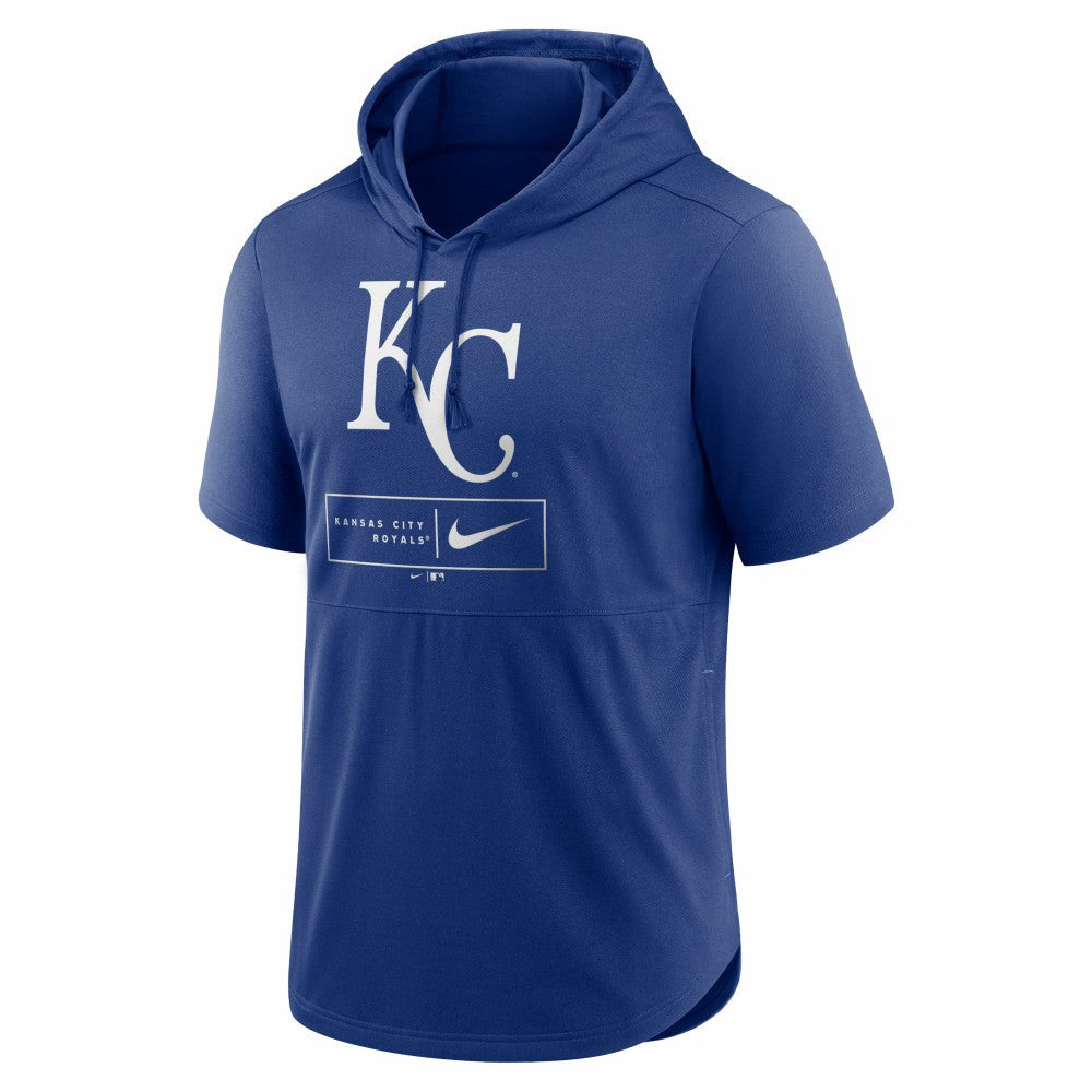 Kansas City Royals Nike Lockup Performance Short Sleeve Lightweight Hooded Top | MLB Sale