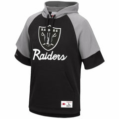 Las Vegas Raiders Mitchell & Ness Home Advantage Raglan Short Sleeve Pullover Hoodie