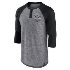 Chicago White Sox Fanatics Iconic Above Heat Speckled Raglan Henley 3/4 Sleeve T-Shirt | MLB On Sale