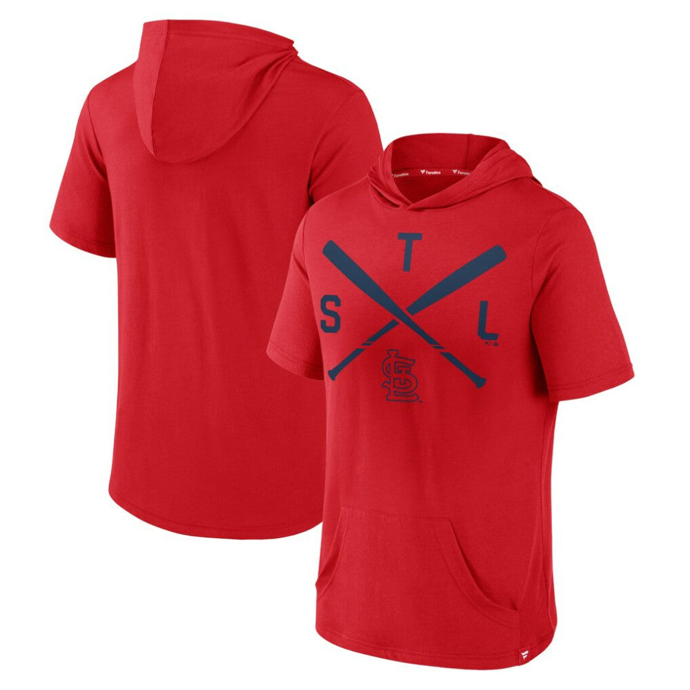 St. Louis Cardinals Fanatics Iconic Rebel Short Sleeve Hooded Top | MLB Online
