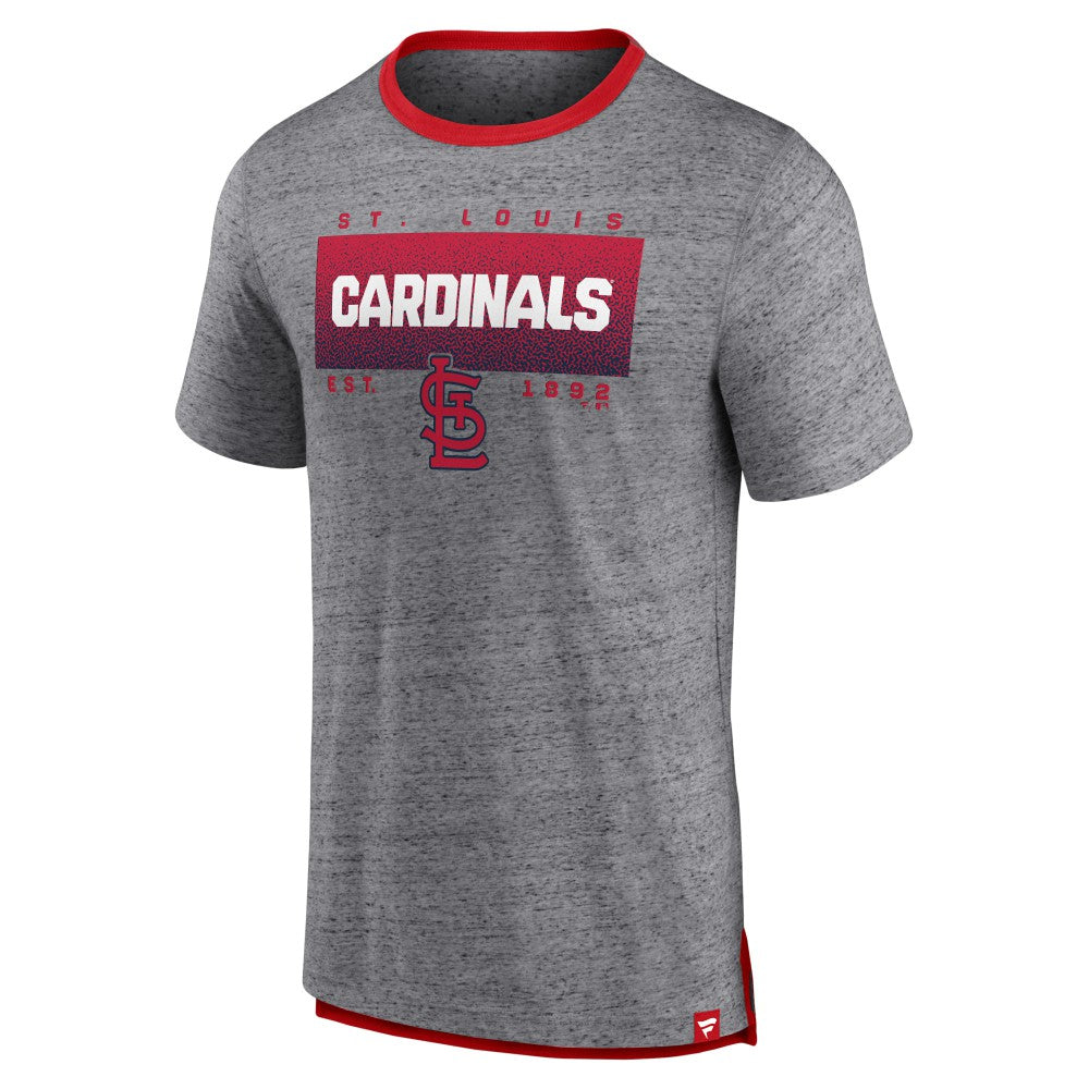 St. Louis Cardinals Fanatics Iconic Team Element Speckled Ringer T-Shirt | MLB On Sale