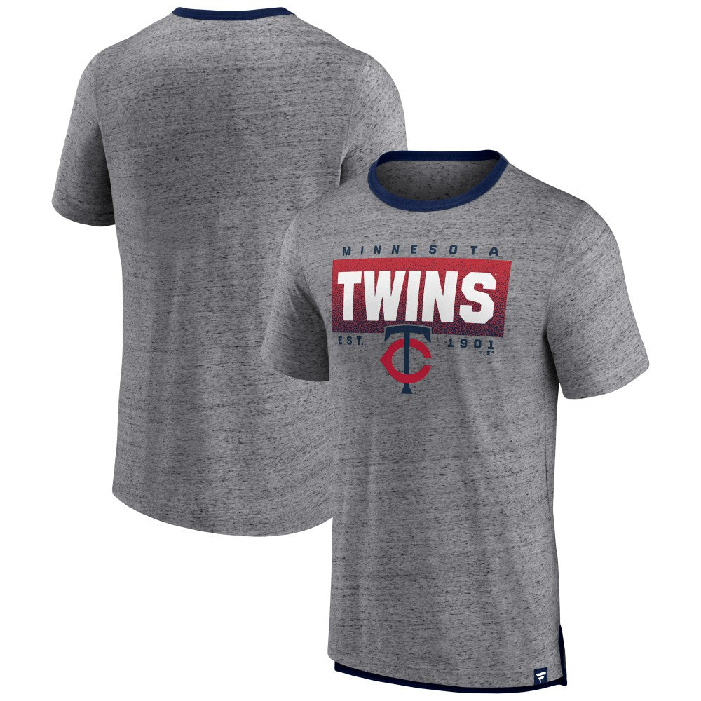 Minnesota Twins Fanatics Iconic Team Element Speckled Ringer T-Shirt | MLB US