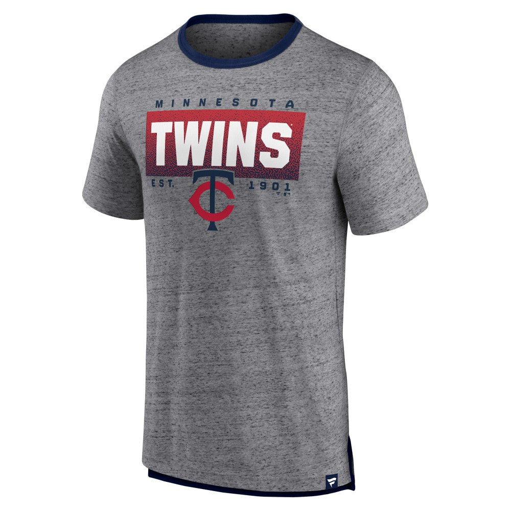 Minnesota Twins Fanatics Iconic Team Element Speckled Ringer T-Shirt | MLB US