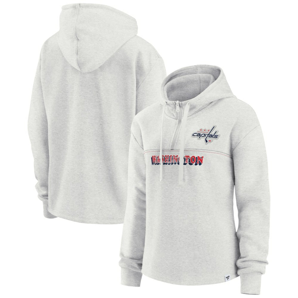 Washington Capitals Fanatics Women's True Classics Legacy Quarter-Zip Hoodie Outlet