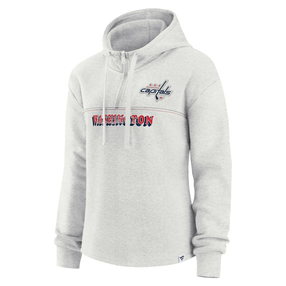 Washington Capitals Fanatics Women's True Classics Legacy Quarter-Zip Hoodie Outlet