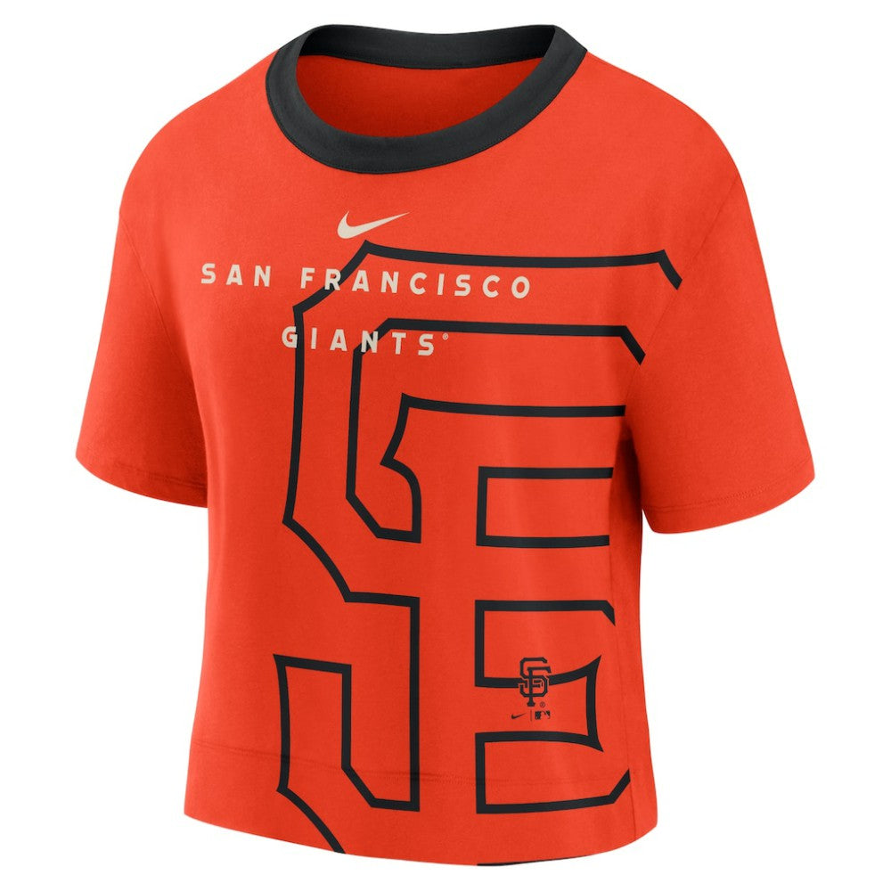 San Francisco Giants Nike Women's Team First High Hip Boxy T-Shirt | MLB Near me