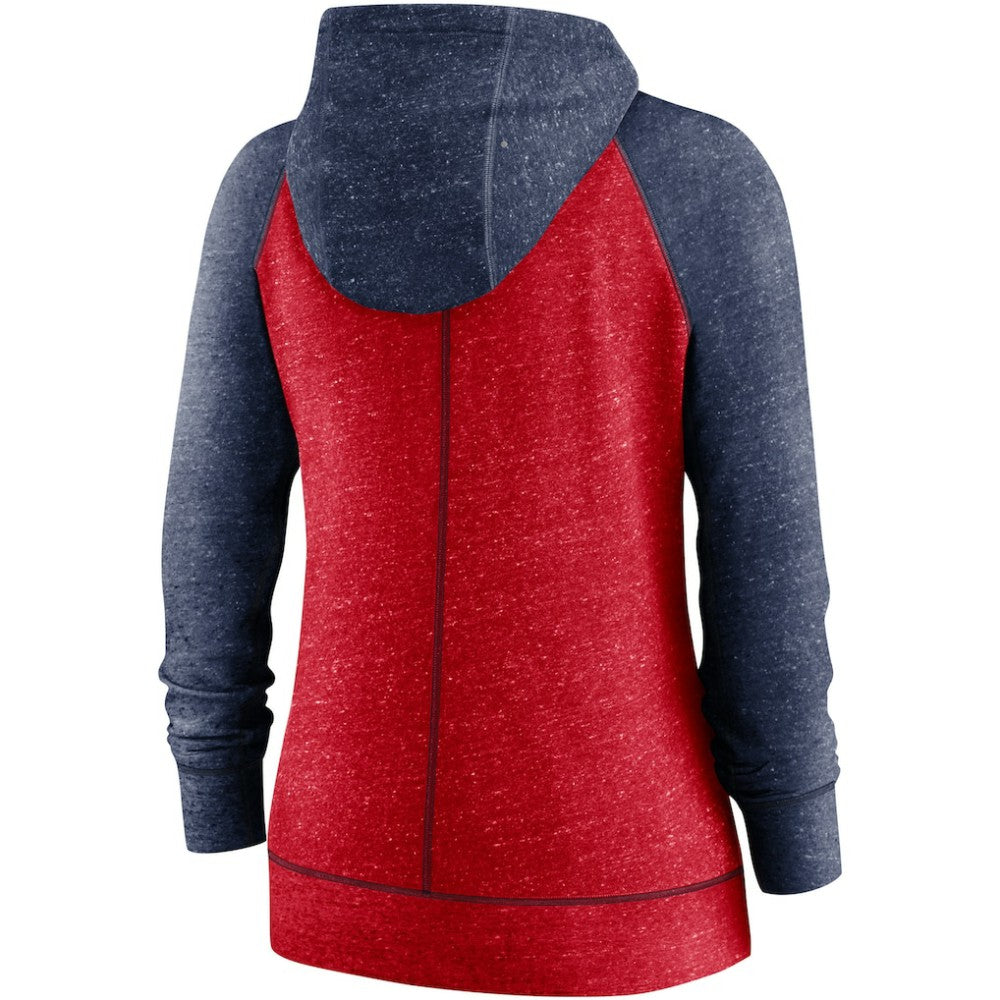 St. Louis Cardinals Nike Women's Split Wordmark Gym Vintage Raglan Lightweight Full-Zip Hoodie | MLB New