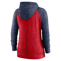Washington Nationals Nike Women's Split Wordmark Gym Vintage Raglan Lightweight Full-Zip Hoodie | MLB For sale