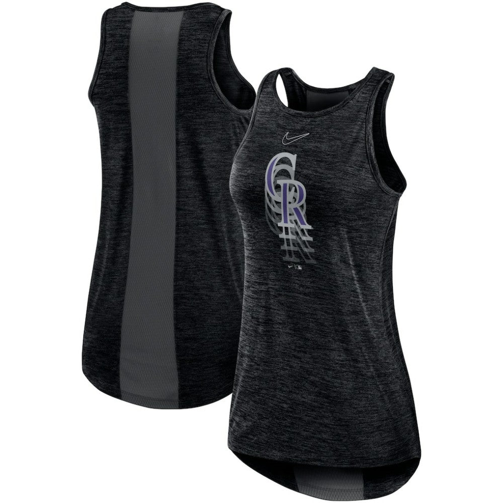 Colorado Rockies Nike Women's Logo Fade High Neck Performance Tank Top | MLB Near me