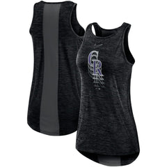 Colorado Rockies Nike Women's Logo Fade High Neck Performance Tank Top | MLB Near me