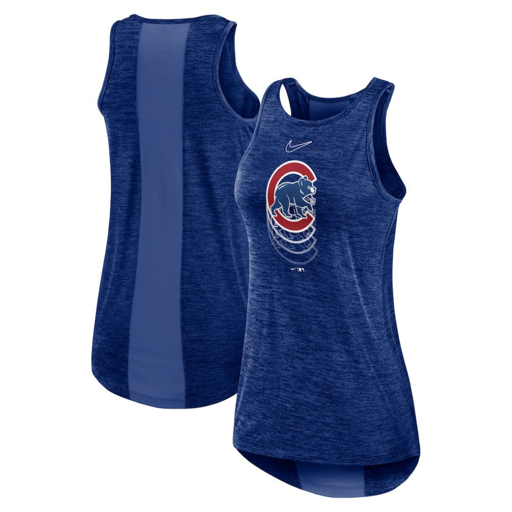 Chicago Cubs Nike Women's Logo Fade High Neck Performance Tank Top | MLB US