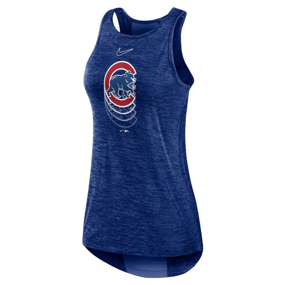 Chicago Cubs Nike Women's Logo Fade High Neck Performance Tank Top | MLB US