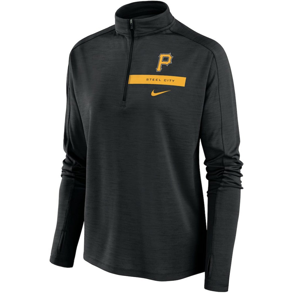 Pittsburgh Pirates Nike Women's Primetime Local Touch Pacer Quarter-Zip Top | MLB Outlet
