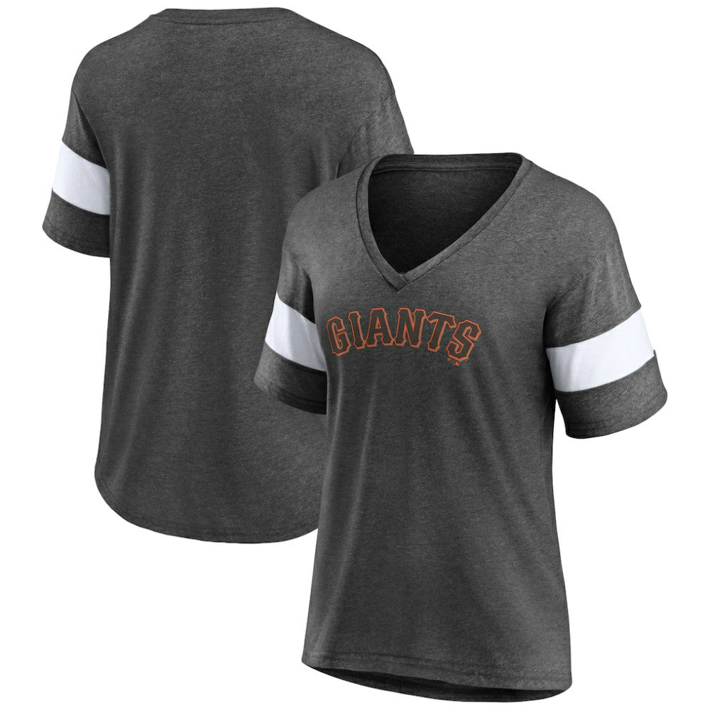San Francisco Giants Fanatics Women's Wordmark V-Neck Tri-Blend T-Shirt | MLB For sale