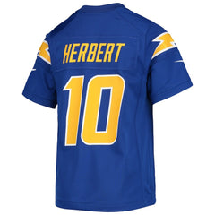 Los Angeles Chargers Nike Justin Herbert  Youth Game Jersey