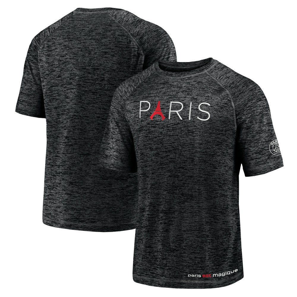Paris Saint-Germain Tower Space-Dye Raglan T-Shirt Black - Fanatics