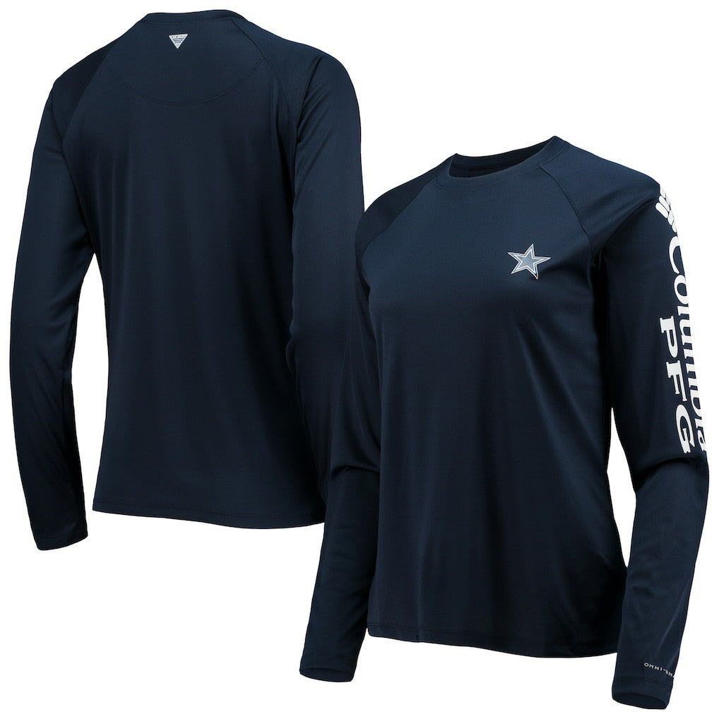Dallas Cowboys Columbia Women's Tidal Omni-Shade Raglan Long Sleeve T-Shirt