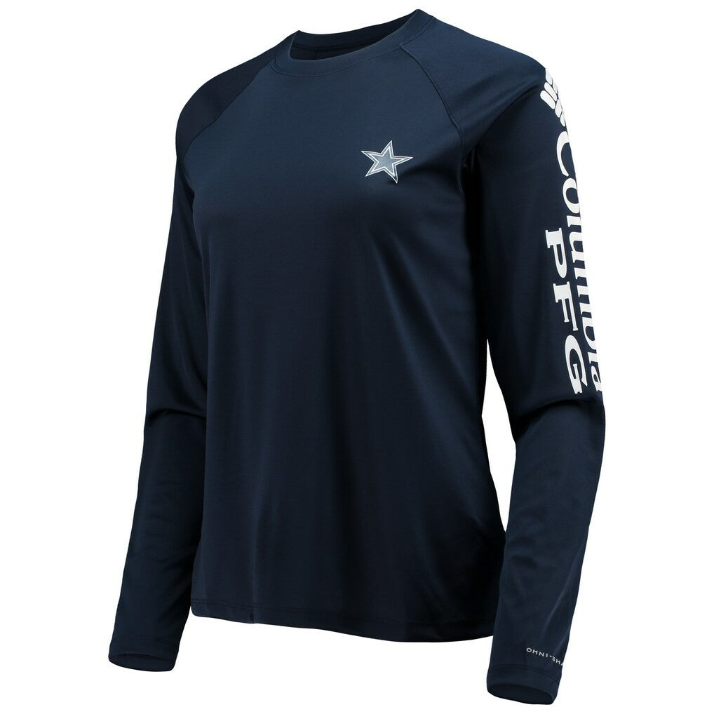 Dallas Cowboys Columbia Women's Tidal Omni-Shade Raglan Long Sleeve T-Shirt
