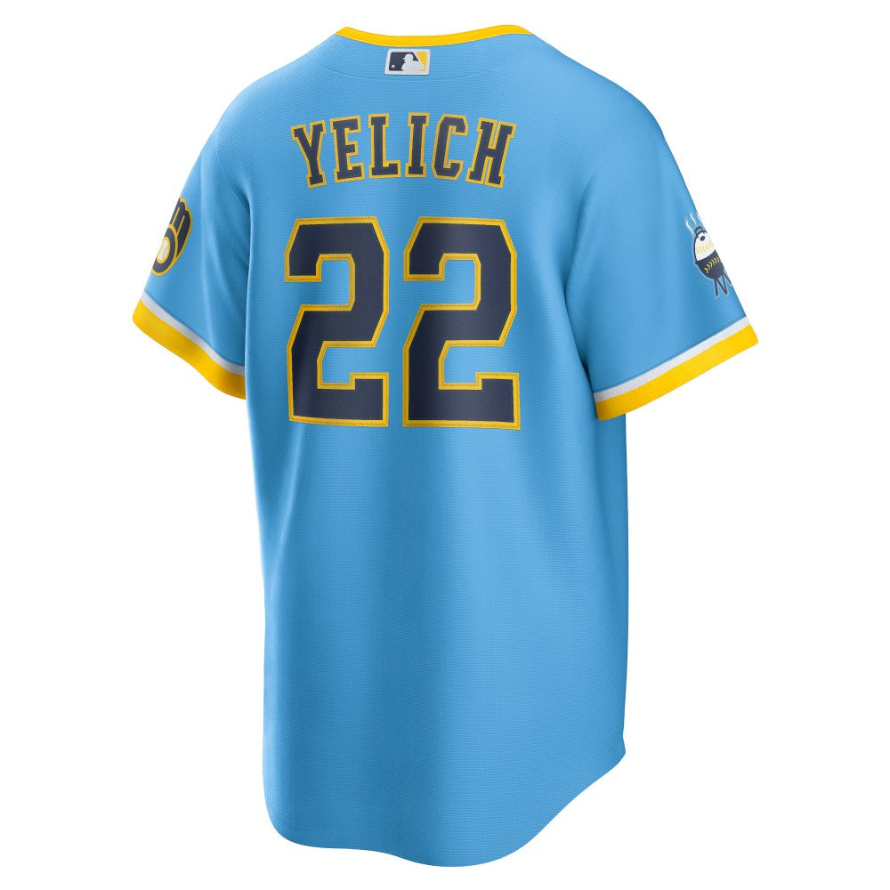 Christian Yelich Milwaukee Brewers Nike City Connect Replica Player Jersey | MLB On Sale