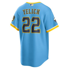 Christian Yelich Milwaukee Brewers Nike City Connect Replica Player Jersey | MLB On Sale