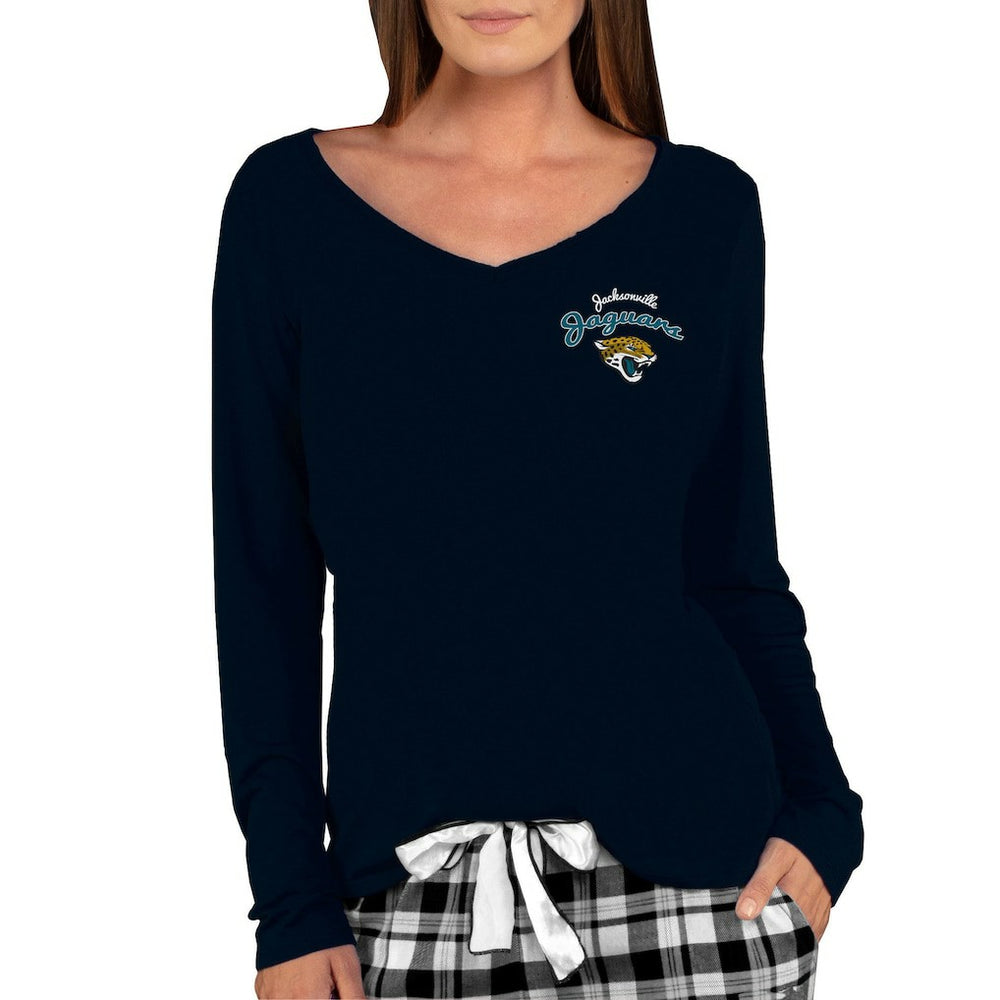 Jacksonville Jaguars  Concepts Sport Women's Marathon Knit Long Sleeve Lightweight V-Neck Lounge Top