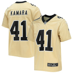 New Orleans Saints Nike Alvin Kamara  Youth Inverted Team Game Jersey