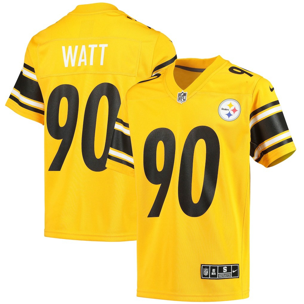 Pittsburgh Steelers Nike T.J. Watt  Youth Inverted Team Game Jersey