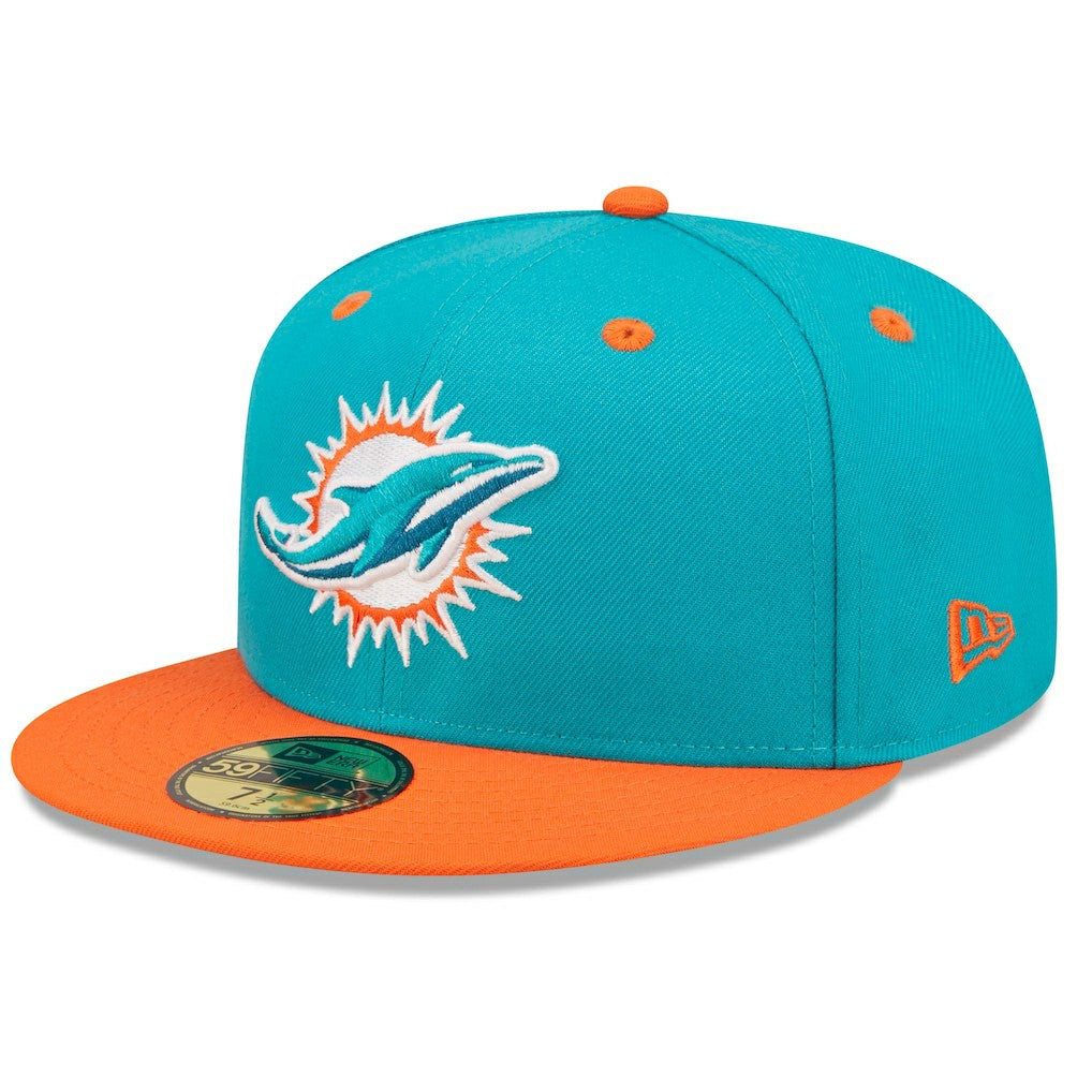 Miami Dolphins New Era Flipside 2Tone 59FIFTY Fitted Hat