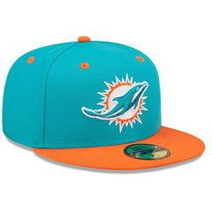 Miami Dolphins New Era Flipside 2Tone 59FIFTY Fitted Hat