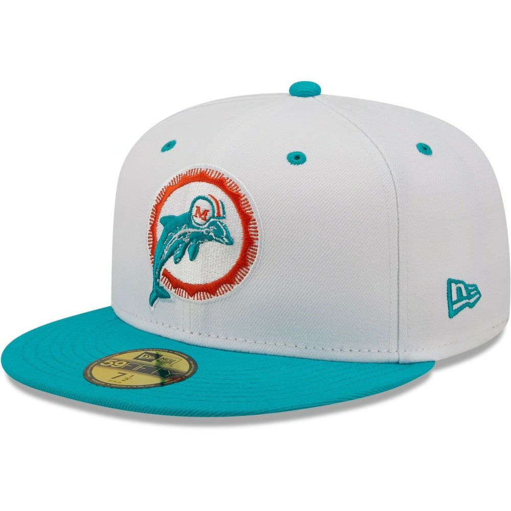 Miami Dolphins New Era Flipside 2Tone 59FIFTY Fitted Hat