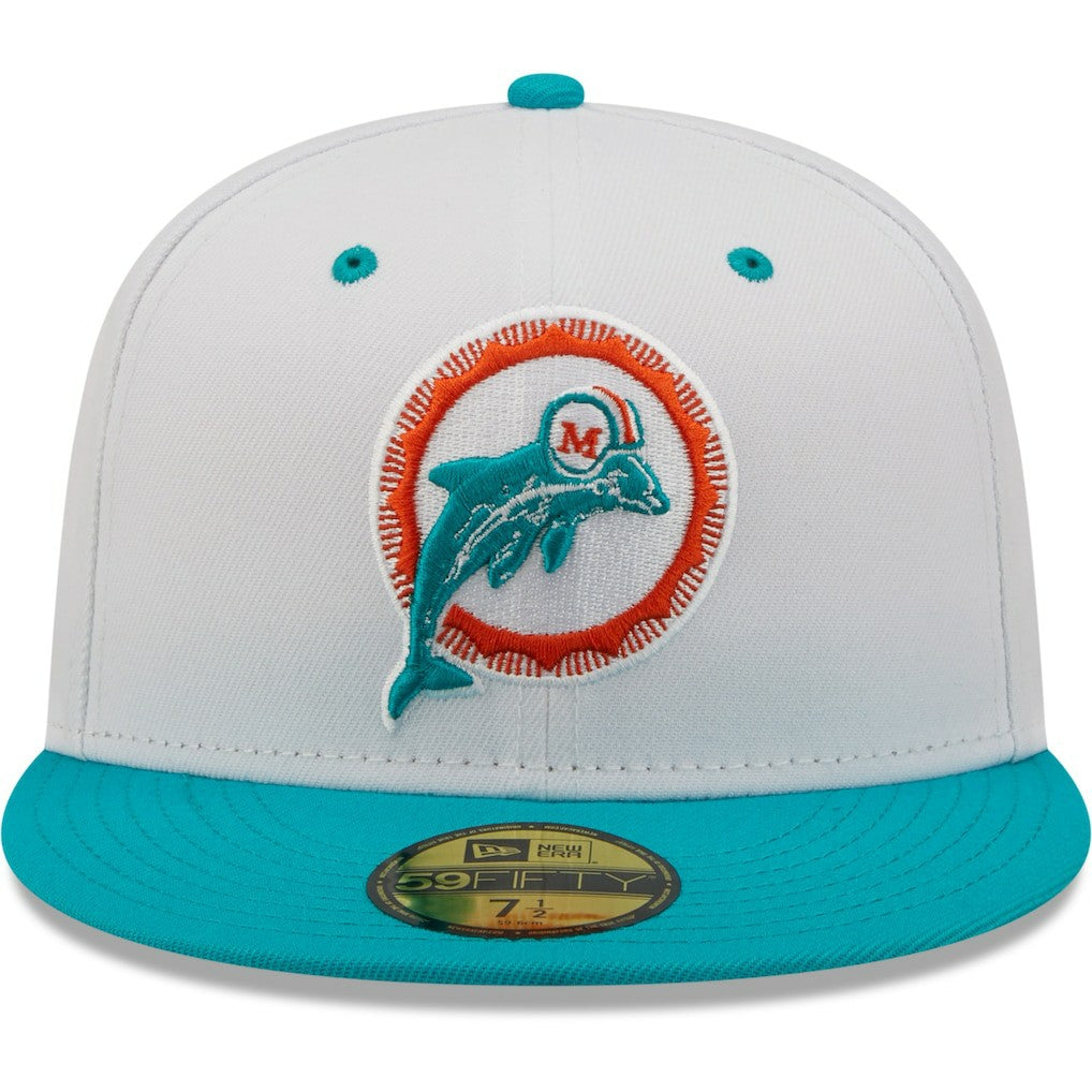 Miami Dolphins New Era Flipside 2Tone 59FIFTY Fitted Hat