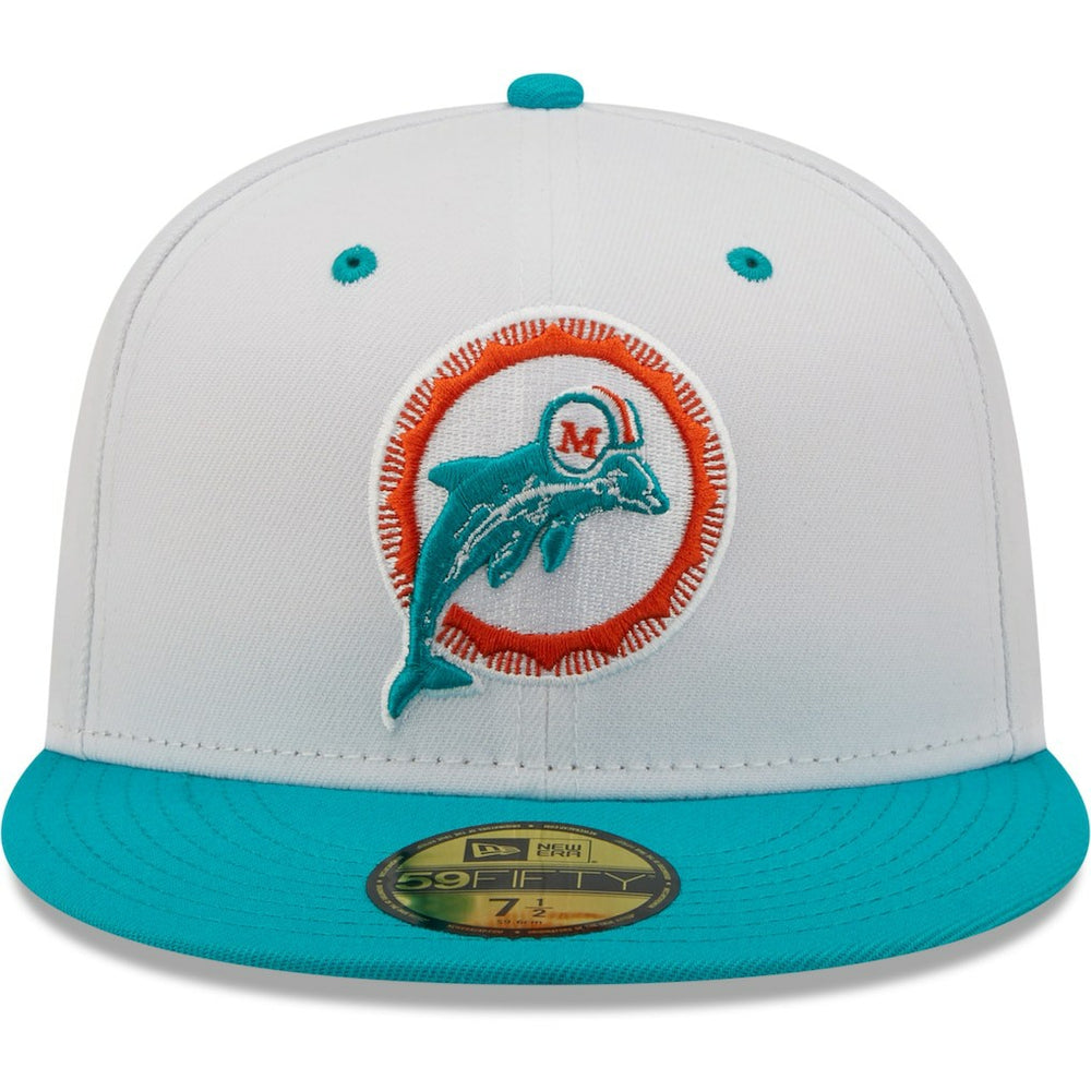 Miami Dolphins New Era Flipside 2Tone 59FIFTY Fitted Hat