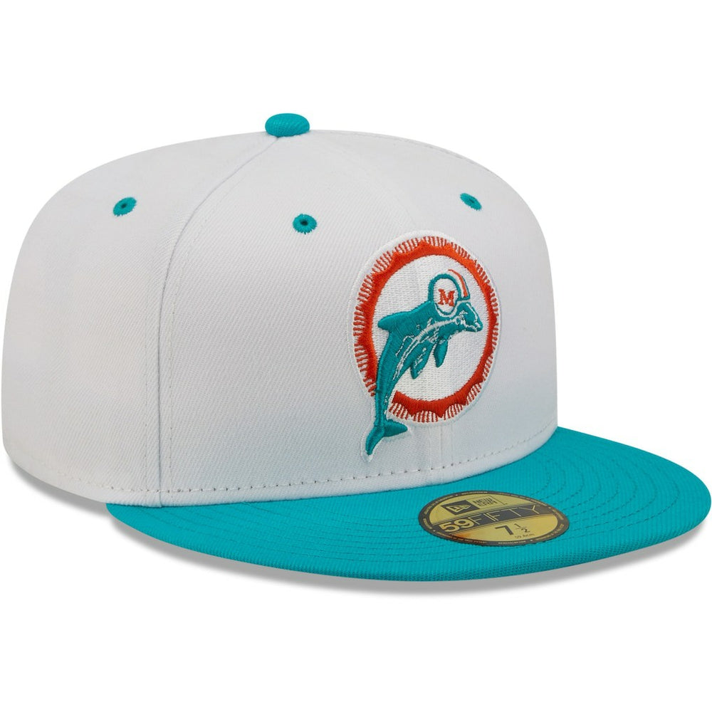 Miami Dolphins New Era Flipside 2Tone 59FIFTY Fitted Hat