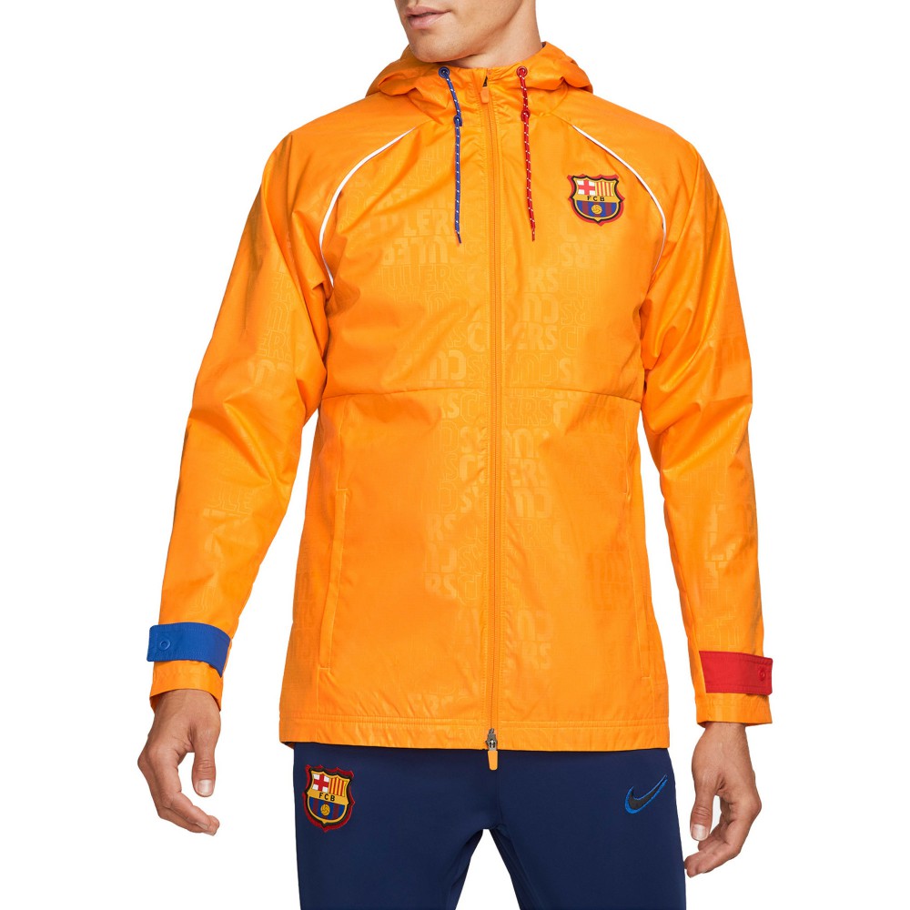 Barcelona All-Weather Full-Zip Jacket Orange - Nike